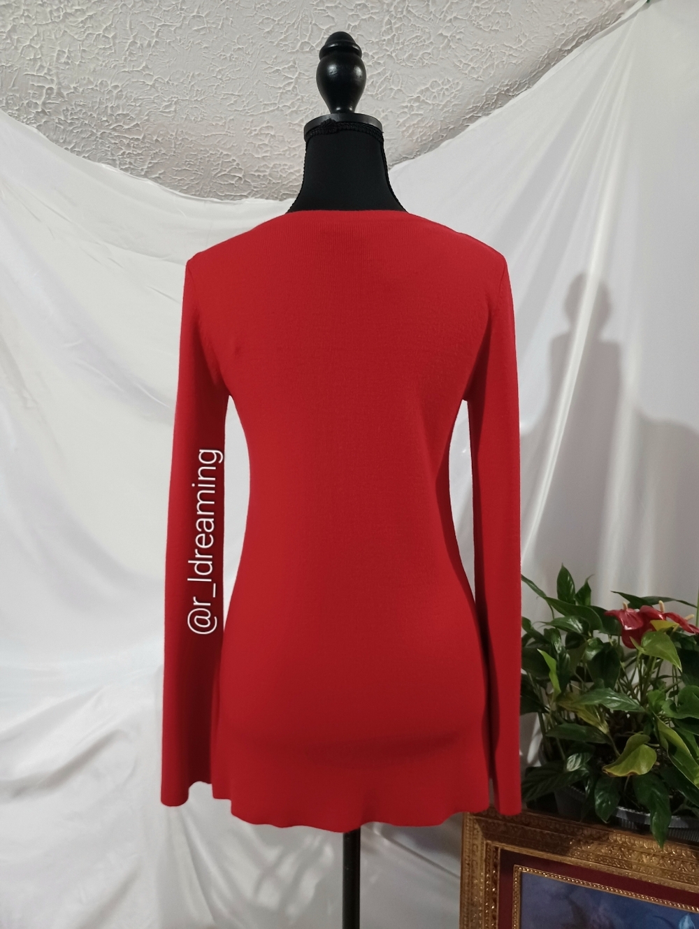 Ann Taylor Red Knit Mini Dress - Button Shoulder & Side Slit Size XXS NWT - Picture 7 of 9